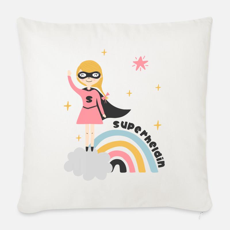 Superheldin - Sofakissen mit Füllung 45 x 45 cm - Naturweiß 