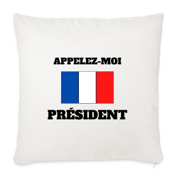 Président présidentielles politique cadeau humour - Coussin et housse de 45 x 45 cm - blanc nature - Devant