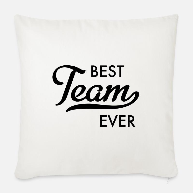 Bestes Team - Sofakissen mit Füllung 45 x 45 cm - Naturweiß 