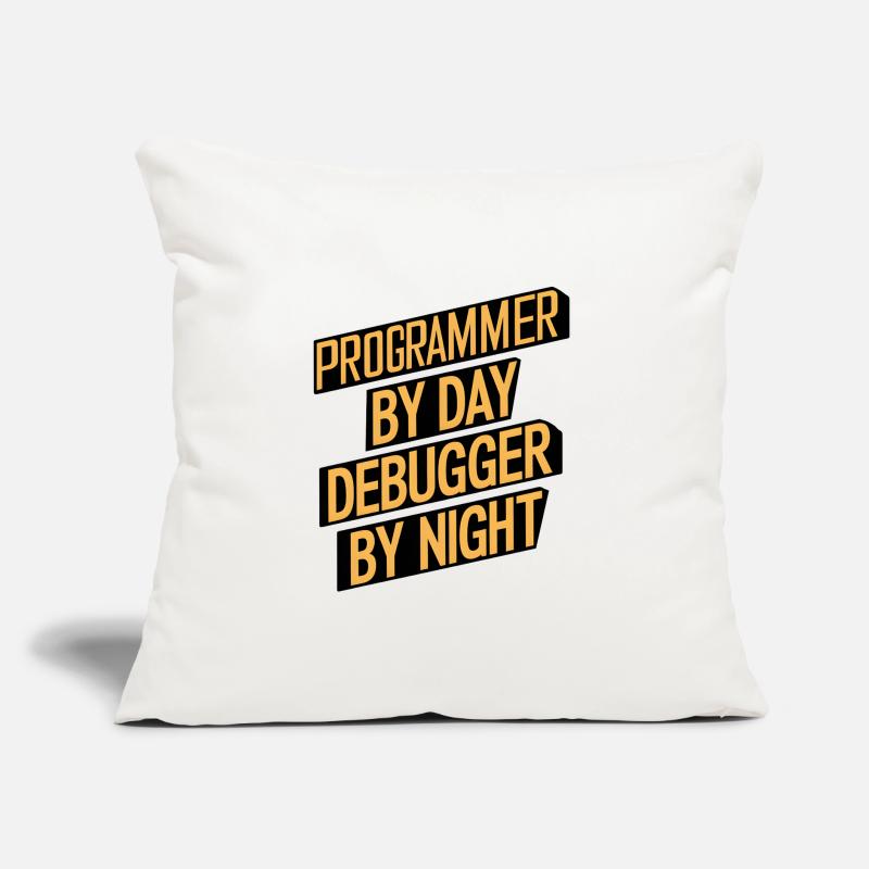 Programmer by Day, Debugger by Night Sofakissen mit Füllung 45 x 45 cm