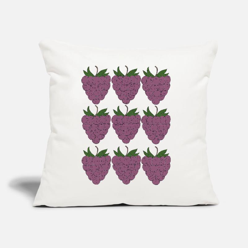 raspberry pattern textile Sofa pillow with filling 45cm x 45cm
