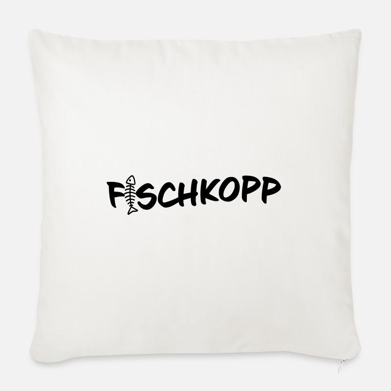 Fischkopp - Coussin et housse de 45 x 45 cm - blanc nature