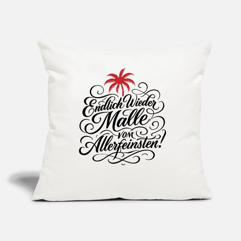 Endlich Malle Spruch Urlaub Sofakissen mit Füllung 45 x 45 cm