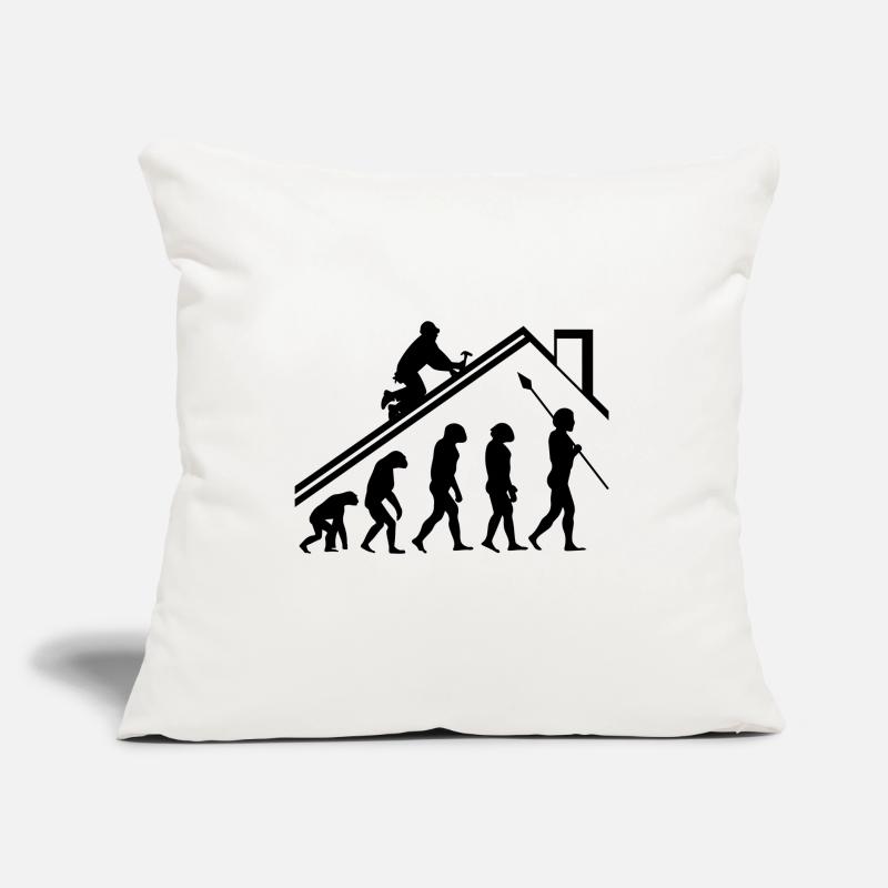 Dachdecker Evolution Geschenk Sofakissen mit Füllung 45 x 45 cm