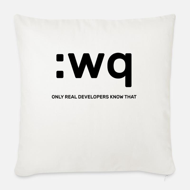 Vim Developers - Sofakissen mit Füllung 45 x 45 cm - Naturweiß 