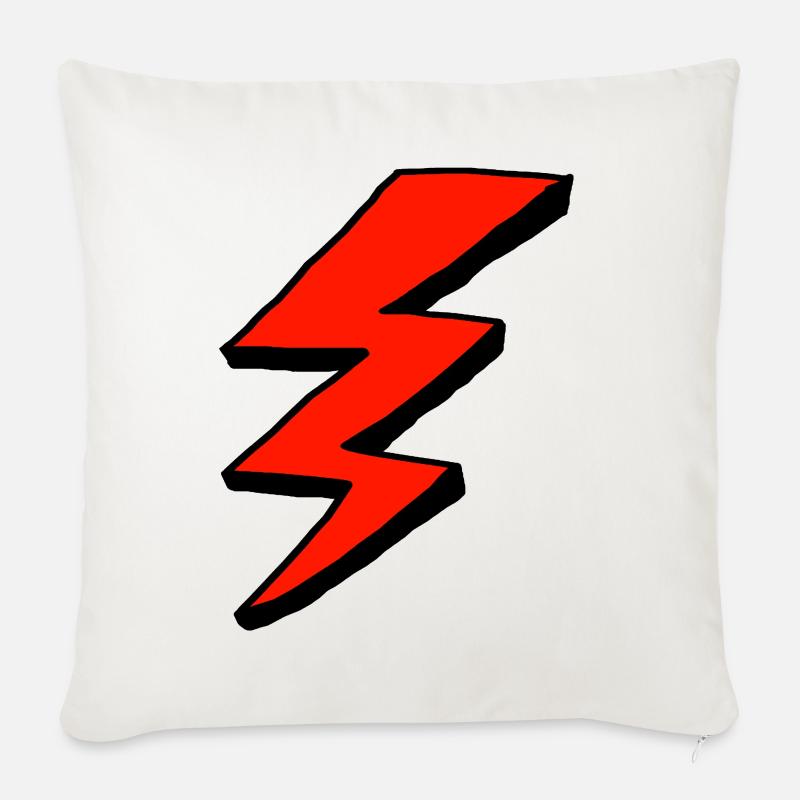 Blitz ϟ Blitz - Sofakissen mit Füllung 45 x 45 cm - Naturweiß