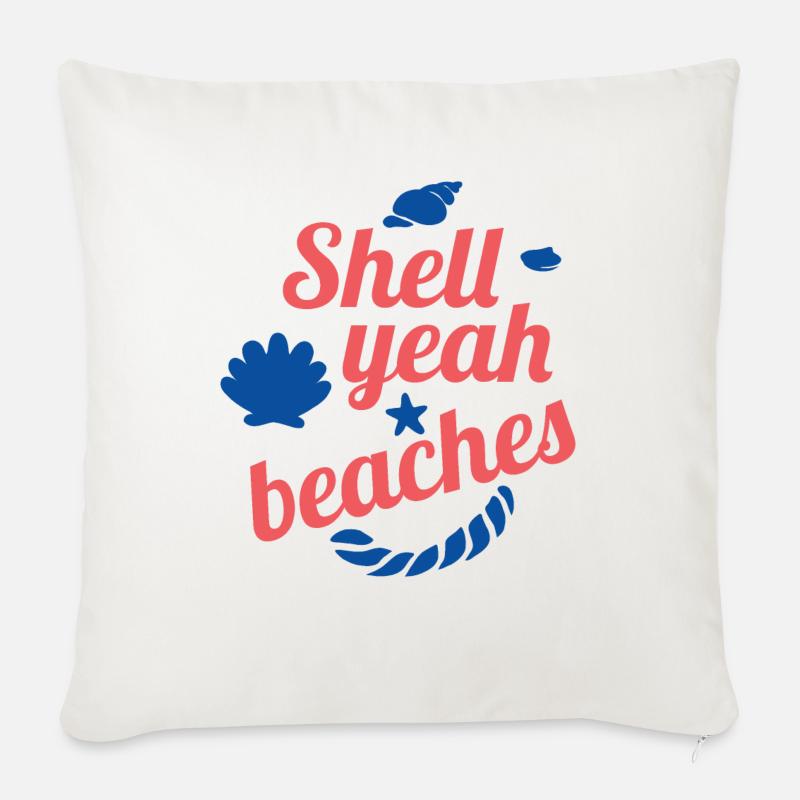 Shell yeah beaches - Sofakissen mit Füllung 45 x 45 cm - Naturweiß 
