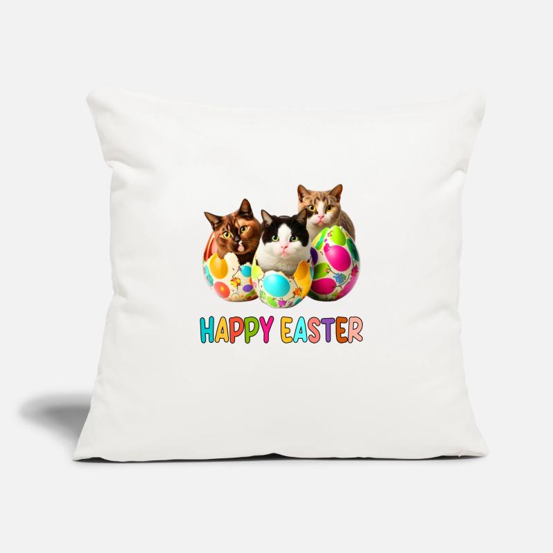 Kittens and Easter Eggs Parade Sofa pillow with filling 45cm x 45cm