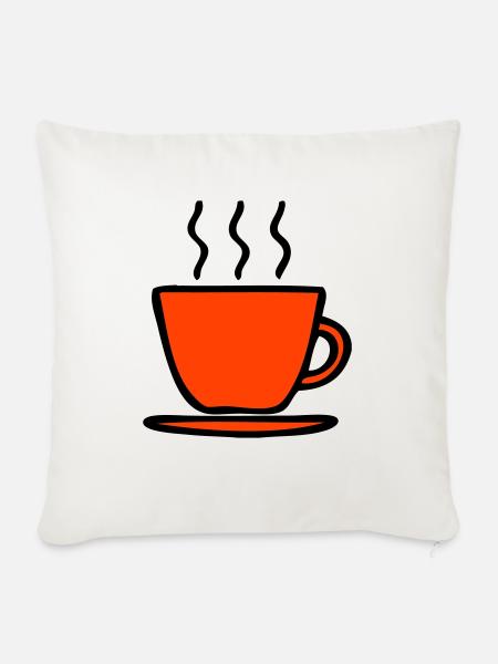 Tasse - Sofakissen mit Füllung 45 x 45 cm - Naturweiß