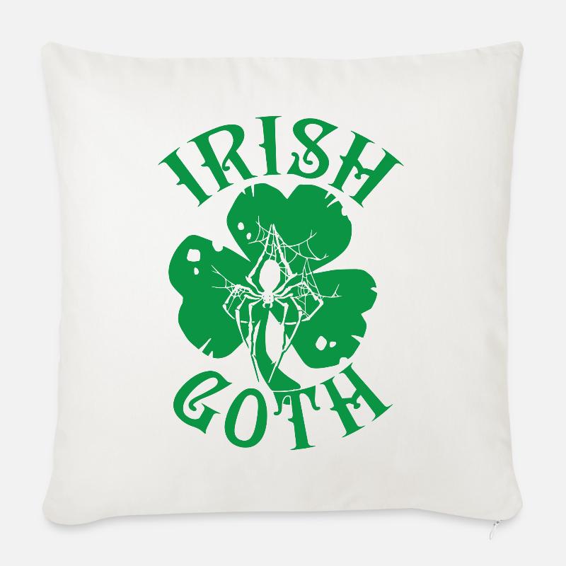 Irischer Goth St. Patrick's Day - Sofakissen mit Füllung 45 x 45 cm - Naturweiß 