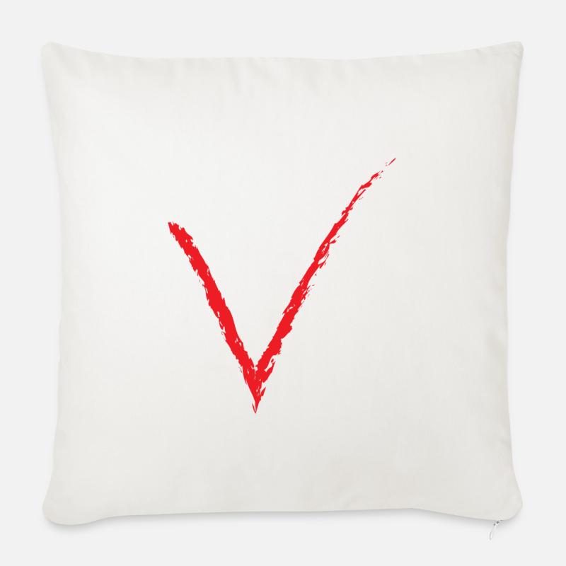 V - Sofakissen mit Füllung 45 x 45 cm - Naturweiß 