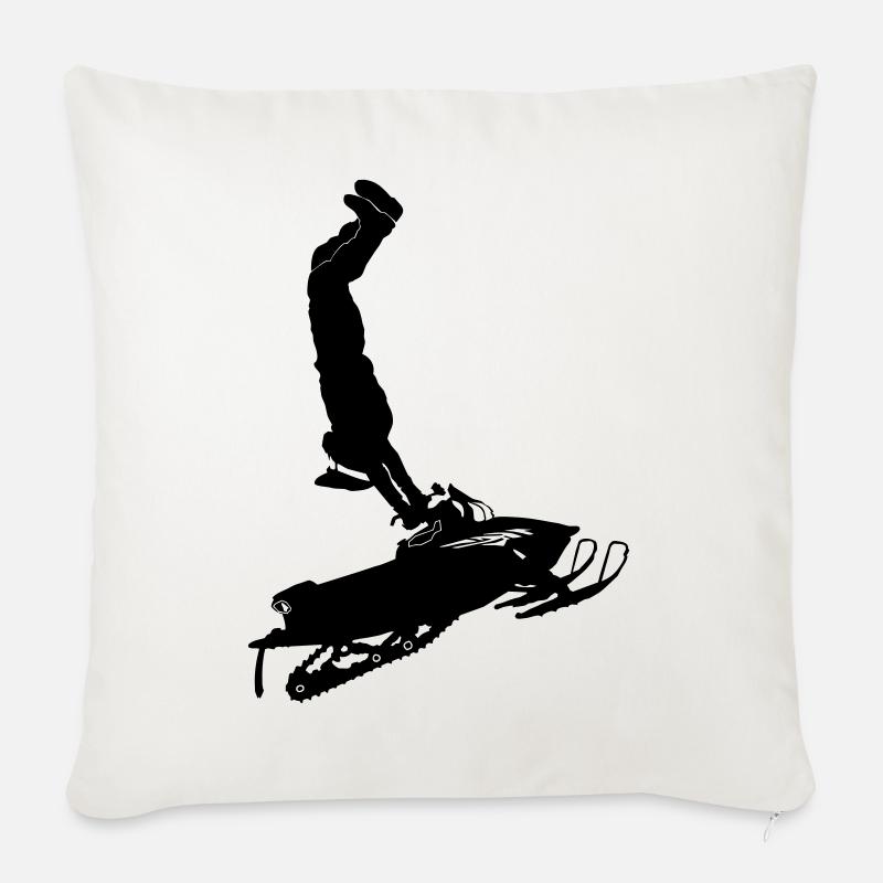 Snowmobil - Cuscino da divano 45 x 45 cm con riempimento - bianco naturale