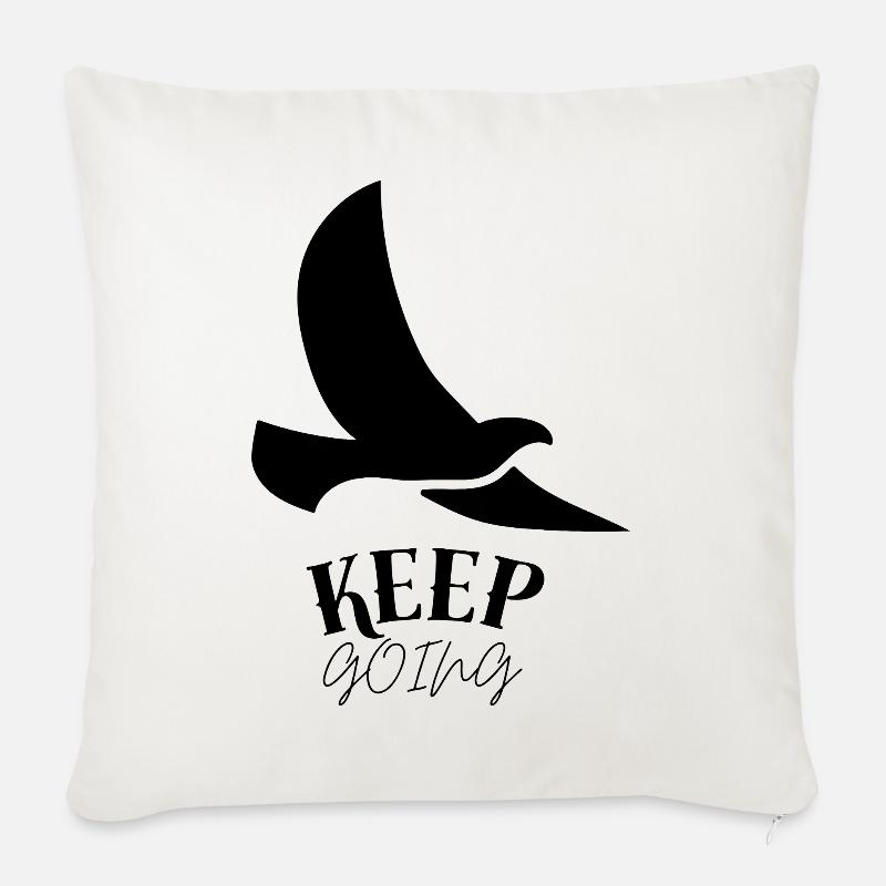 Keep_going - Sofakissen mit Füllung 45 x 45 cm - Naturweiß 