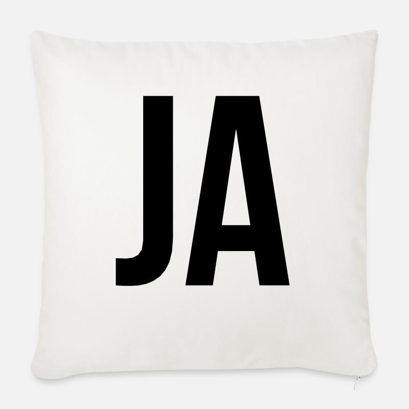 Ja - Sofakissen mit Füllung 45 x 45 cm - Naturweiß 