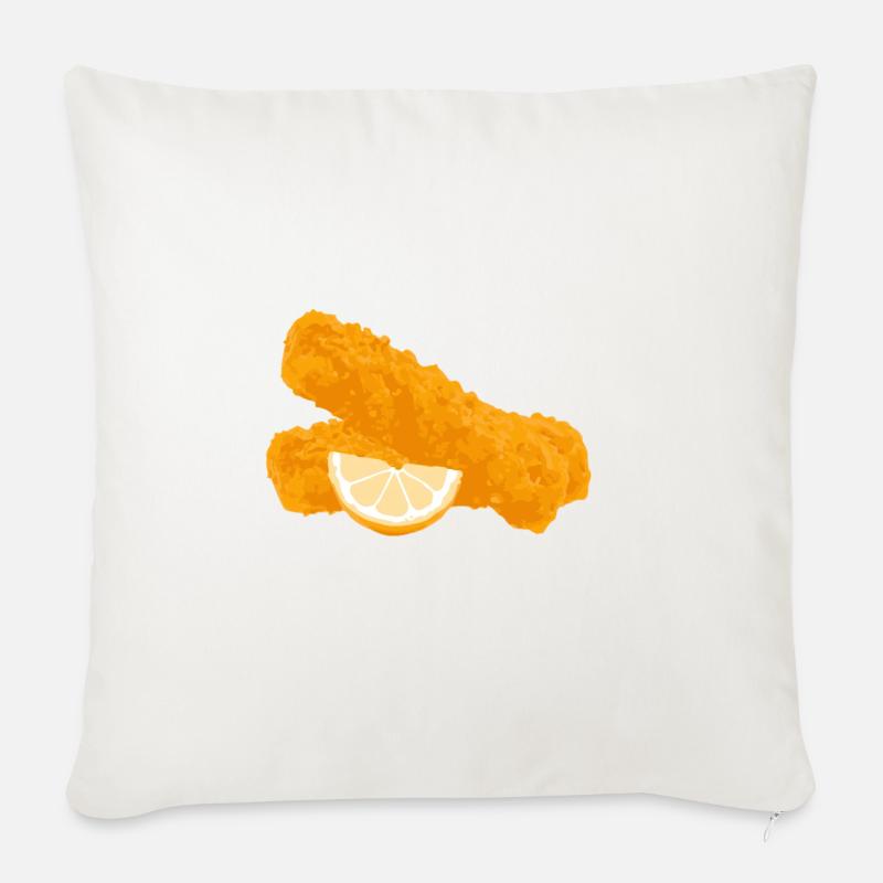 Bâtonnets de poisson - Coussin et housse de 45 x 45 cm - blanc nature