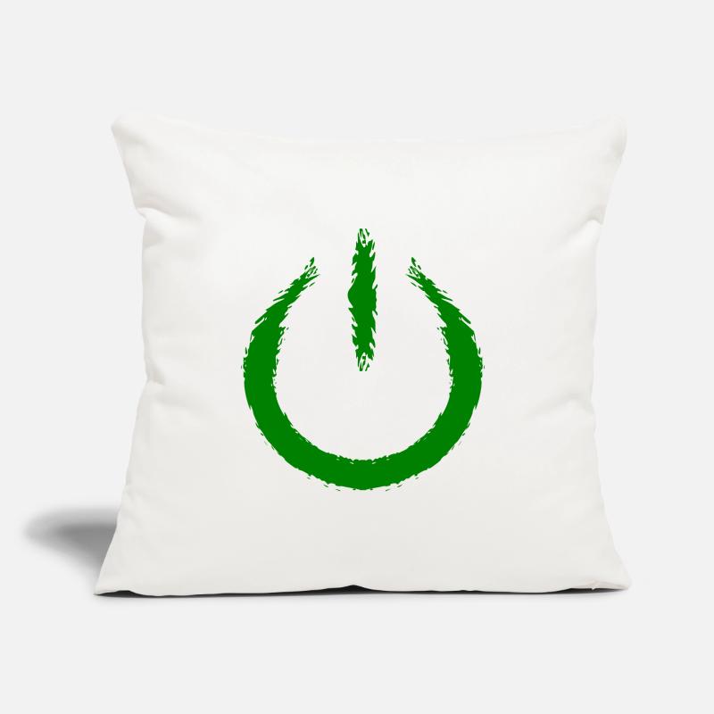 Power on switch on Turn off icon Sofa pillow with filling 45cm x 45cm