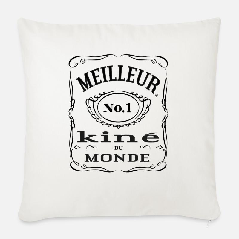 Meilleur kiné du monde - Sofakissen mit Füllung 45 x 45 cm - Naturweiß 