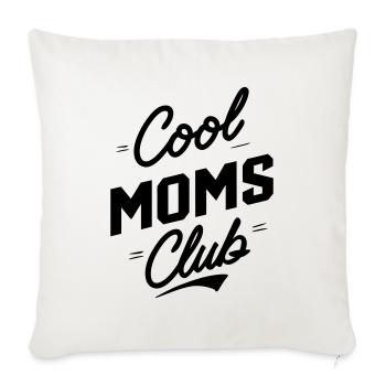 club de mamans cool - Coussin et housse de 45 x 45 cm - blanc nature - Devant