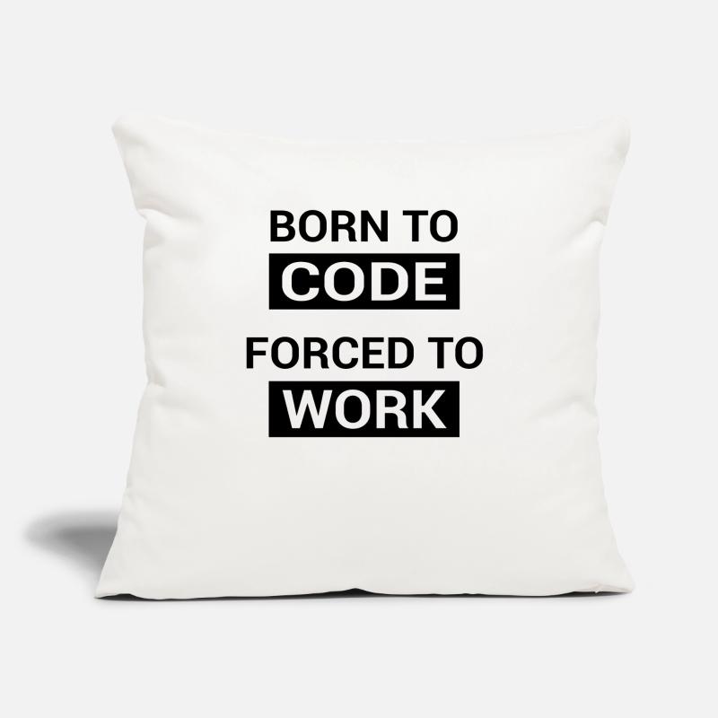 Programmeur né pour coder Coussin et housse de 45 x 45 cm