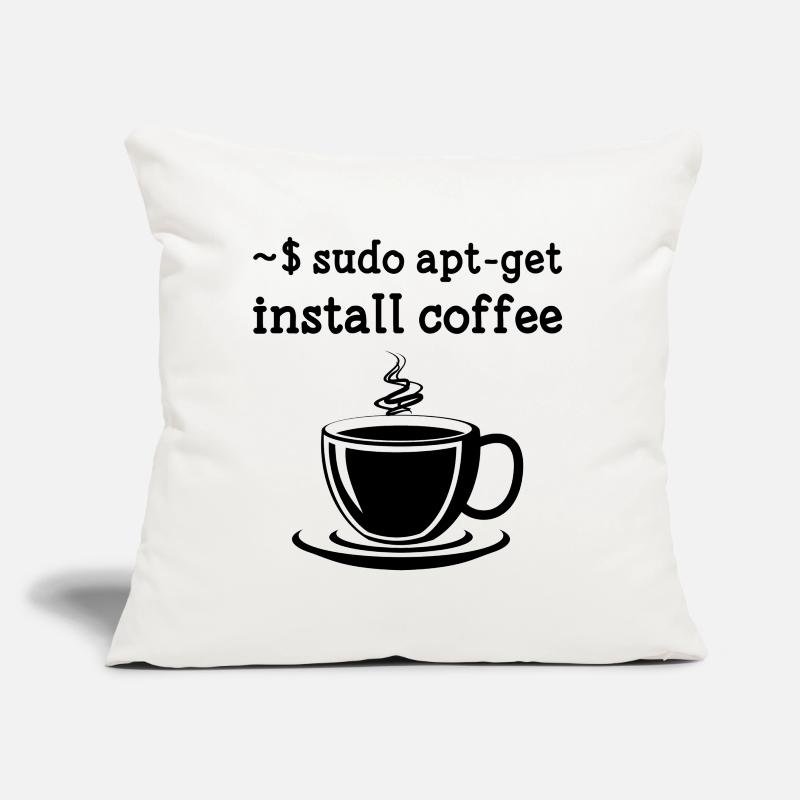 Sudo apt-get installer coffee linux Coussin et housse de 45 x 45 cm