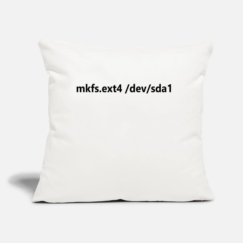 Linux Admin Format de disque dur Linux Coussin et housse de 45 x 45 cm