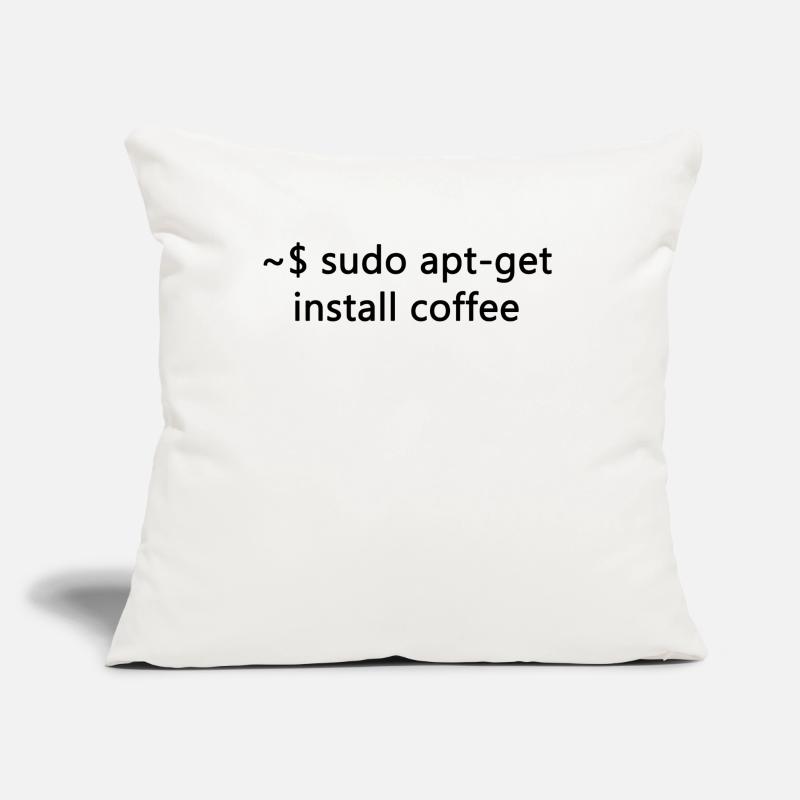 Sysadmin Linux Sudo Apt-Get Kaffee Programmierer Sofakissen mit Füllung 45 x 45 cm