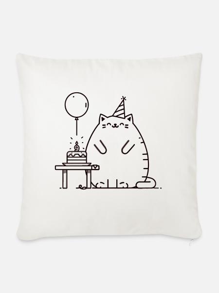 FatCat - Sofakissen mit Füllung 45 x 45 cm - Naturweiß