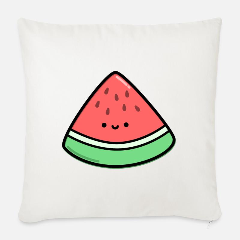 Wassermelone - Sofakissen mit Füllung 45 x 45 cm - Naturweiß 