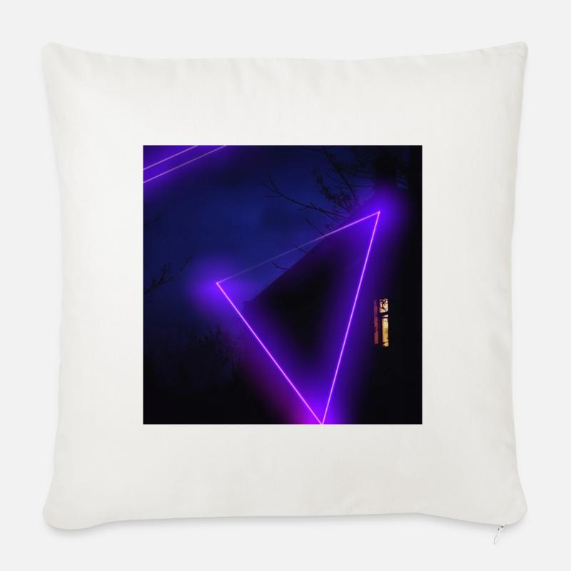 Purple Feeling #2 (Sensation violette n°2) - Coussin et housse de 45 x 45 cm - blanc nature