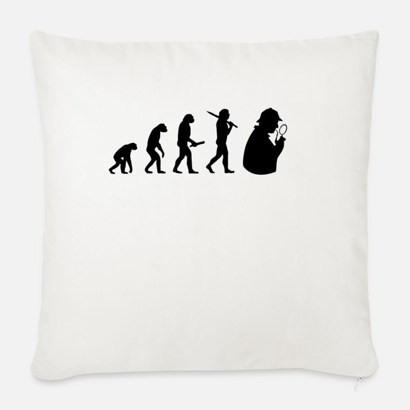 Sherlock Holmes évolution développement de progrès - Coussin et housse de 45 x 45 cm - blanc nature
