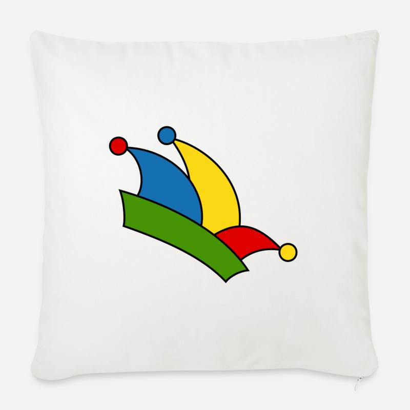 Narrenkappe - Sofakissen mit Füllung 45 x 45 cm - Naturweiß 