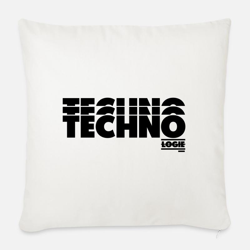 TECHNO LOGIE - Sofakissen mit Füllung 45 x 45 cm - Naturweiß 