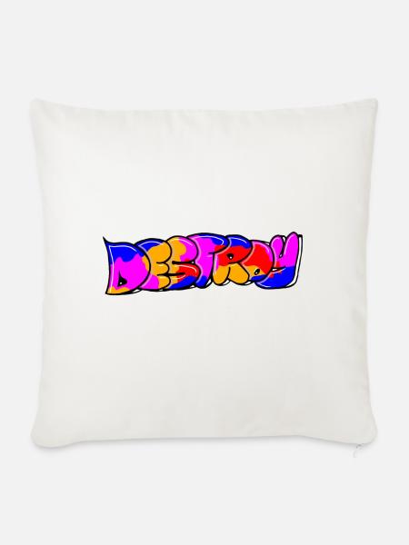 Destroy - Sofakissen mit Füllung 45 x 45 cm - Naturweiß