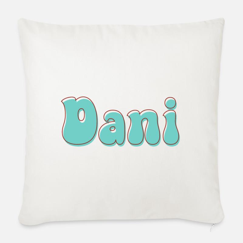 Name Mädchen Dani Retro Name Dani Paar - Sofakissen mit Füllung 45 x 45 cm - Naturweiß 