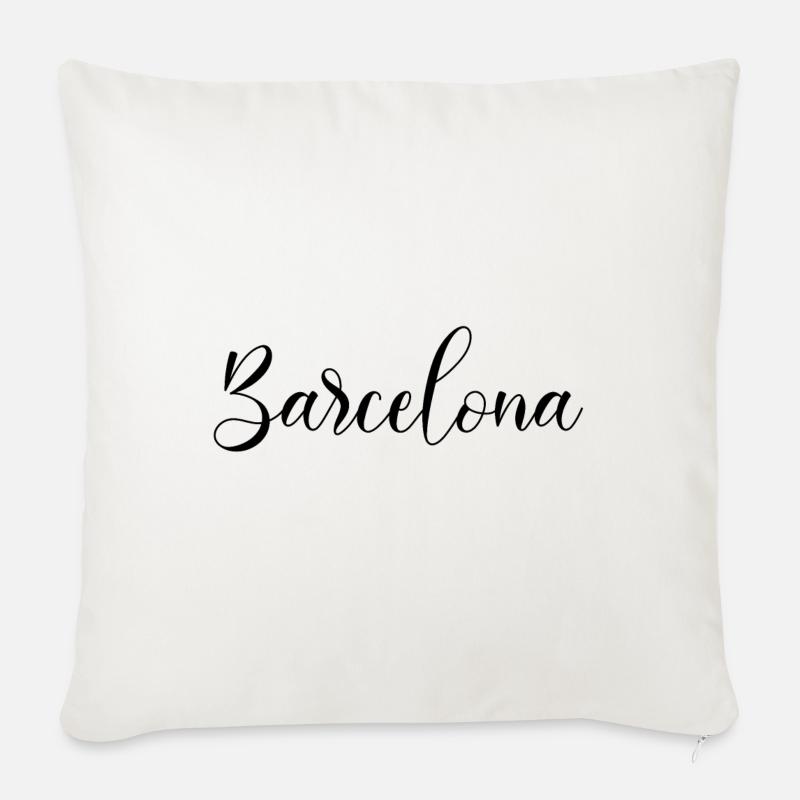 Barcelone - Coussin et housse de 45 x 45 cm - blanc nature