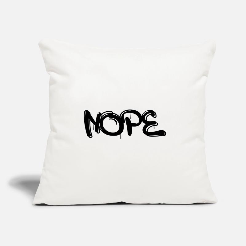 Nope mit Graffiti oder Sprayer Schrift Sofakissen mit Füllung 45 x 45 cm
