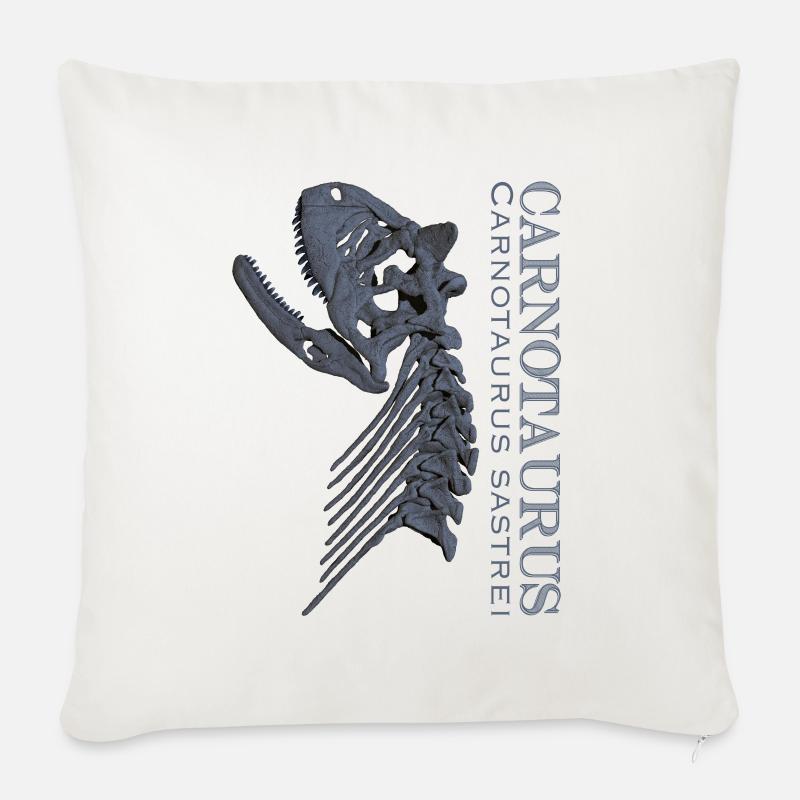 Carnotaurus Schädel grey - Sofakissen mit Füllung 45 x 45 cm - Naturweiß 