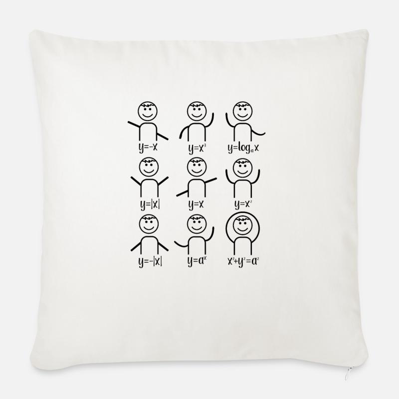 Professeur de maths algèbre danse maths - Coussin et housse de 45 x 45 cm - blanc nature
