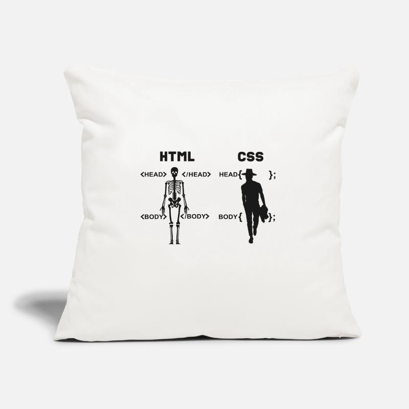 HTML vs CSS Programmiersprache Sofakissen mit Füllung 45 x 45 cm