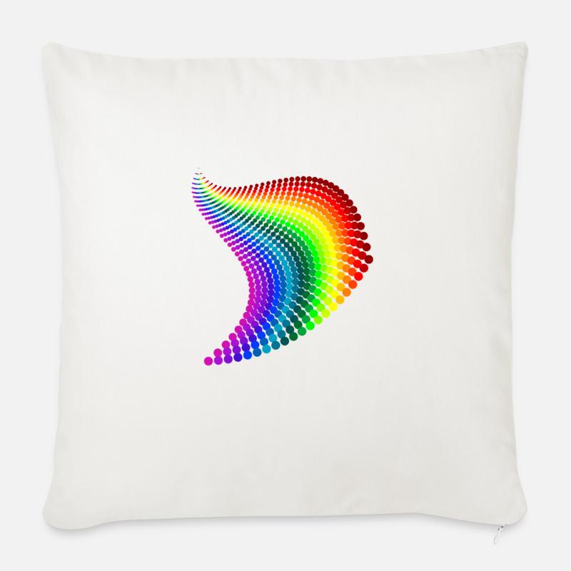 regenbogen - Sofakissen mit Füllung 45 x 45 cm - Naturweiß 