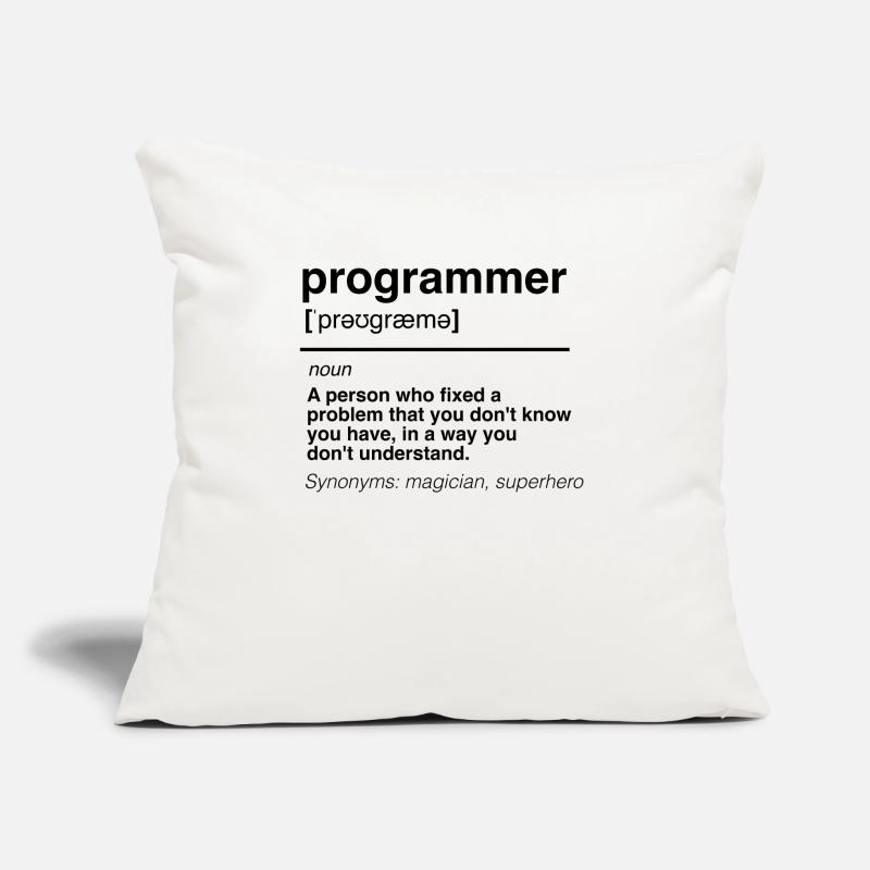Funny software developer engineer programmer Sofa pillow with filling 45cm x 45cm