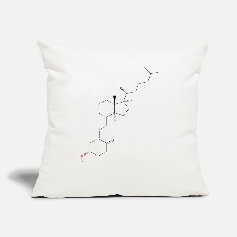 Molécule de vitamine D - Formule structurale colorée Coussin et housse de 45 x 45 cm