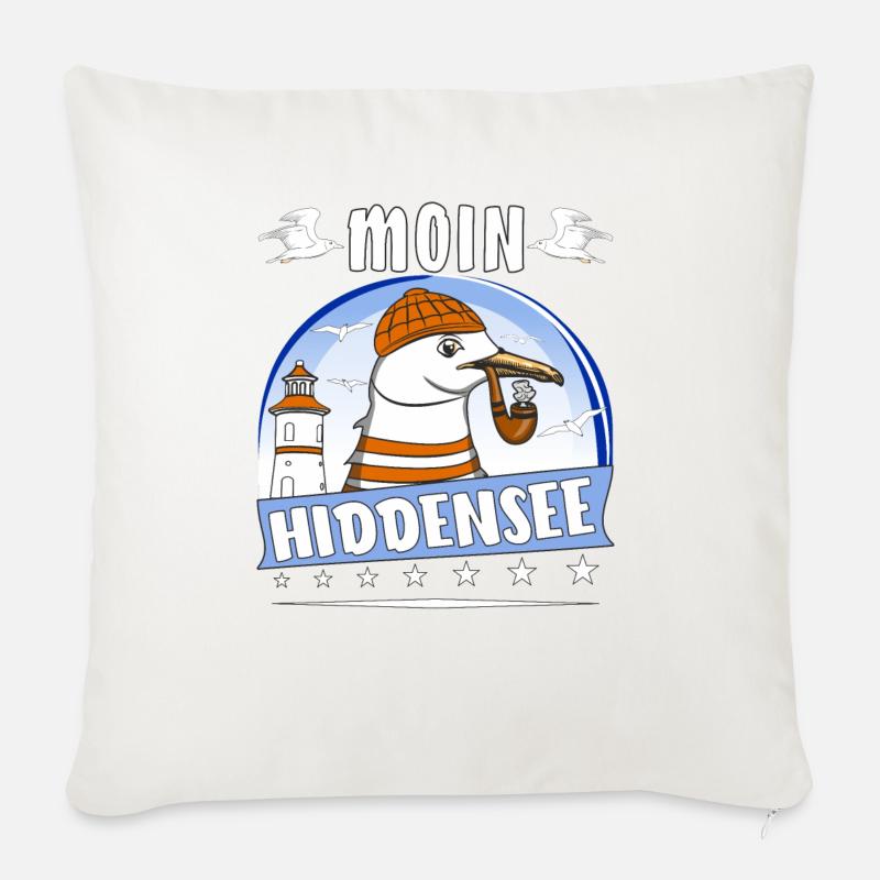 MÖWE MOIN HIDDENSEE - Sofakissen mit Füllung 45 x 45 cm - Naturweiß 