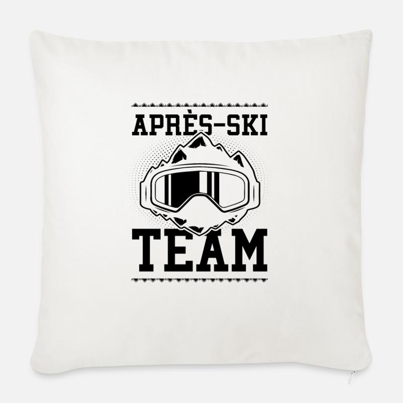 Après Ski Team - Sofakissen mit Füllung 45 x 45 cm - Naturweiß 