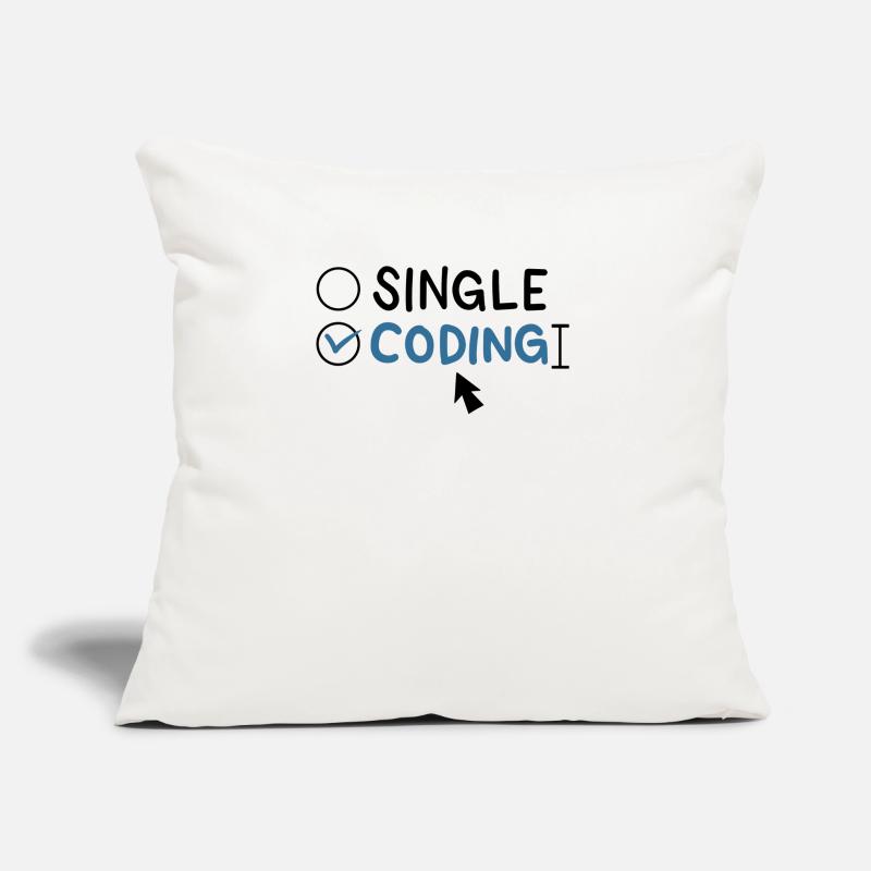 Programming Single Coding Software Engineer Sofa pillow with filling 45cm x 45cm