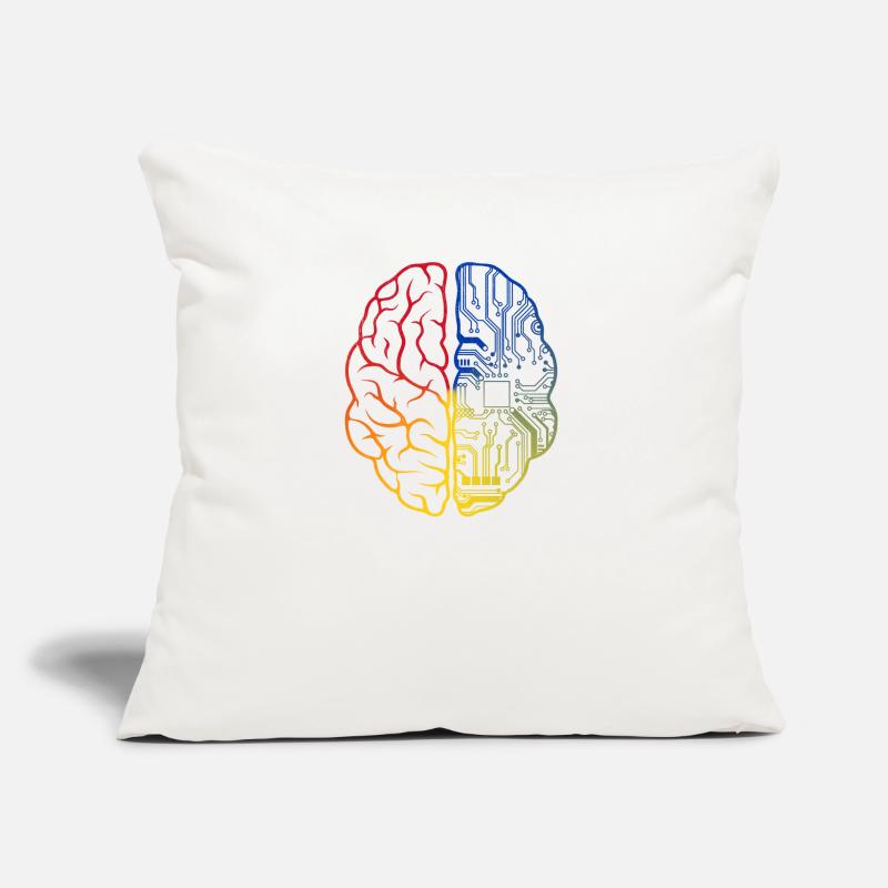 Programmeur Codeur - Développeur Programmation Cerveau Coussin et housse de 45 x 45 cm