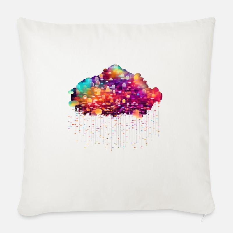Cloud Computing Cyberpunk Entwickler IT Computer - Sofakissen mit Füllung 45 x 45 cm - Naturweiß