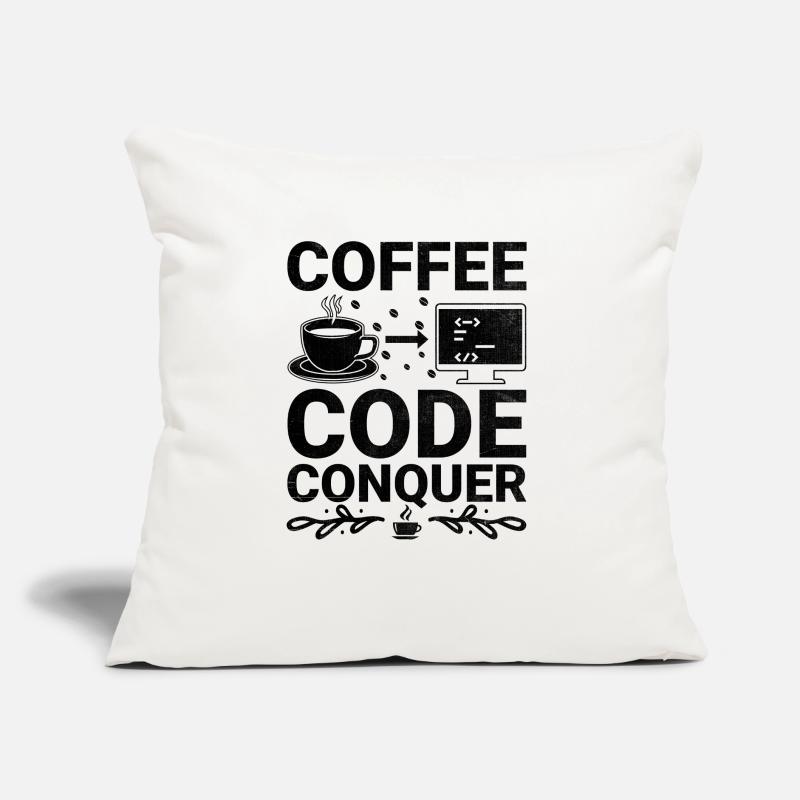 Kaffee-Codierung Programmierer Programmierer Entwickler Nerd Coff Sofakissen mit Füllung 45 x 45 cm