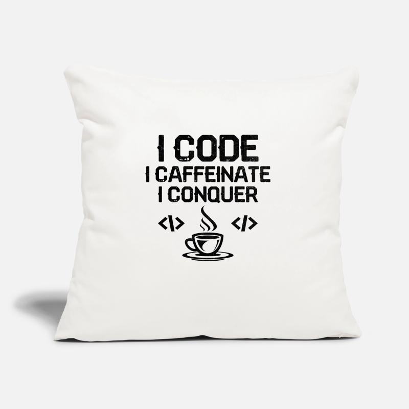 Kaffee-Codierung Programmierer Programmierer Entwickler Nerd Coff Sofakissen mit Füllung 45 x 45 cm