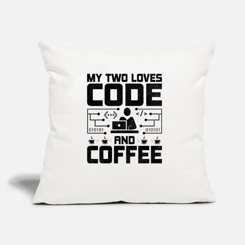 Kaffee-Codierung Programmierer Programmierer Entwickler Nerd Coff Sofakissen mit Füllung 45 x 45 cm